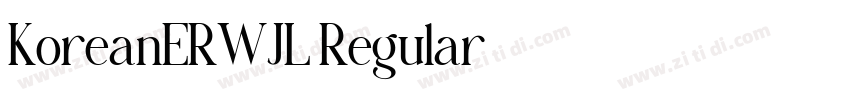 KoreanERWJL Regular字体转换
